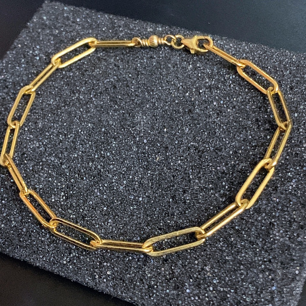 Delicate Gold Dipped Adjustable Chainlink Bracelet